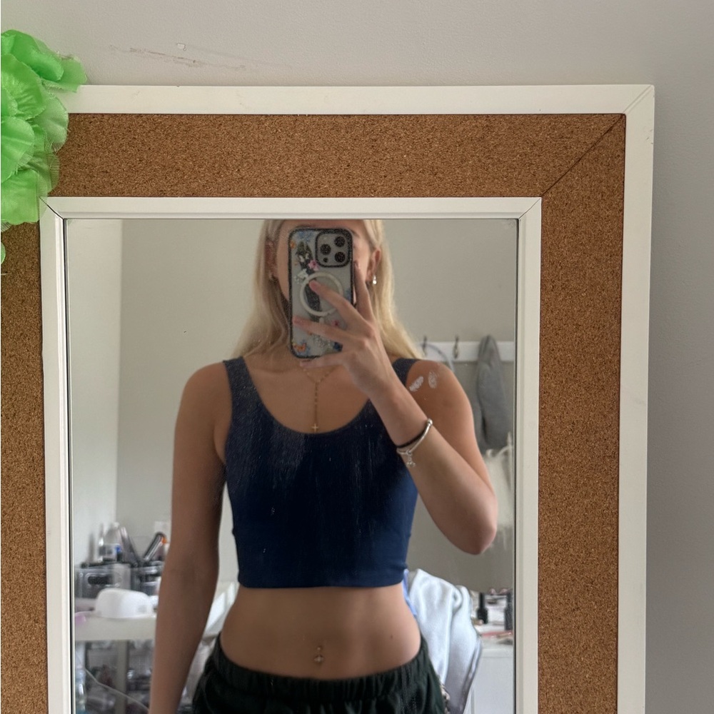Women's Blue Sleeveless Top